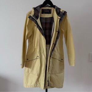 Pendleton Yellow Hooded Trench Rain Coat Small
